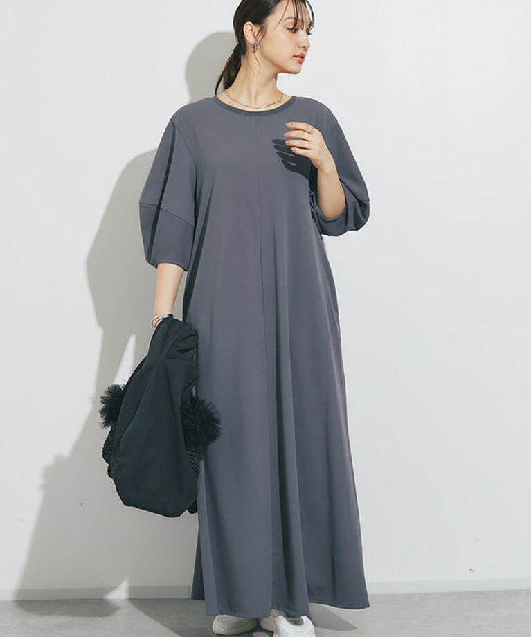  「《低身長サイズあり》バルーン袖カットジョーゼットフレアワンピース」|その他|