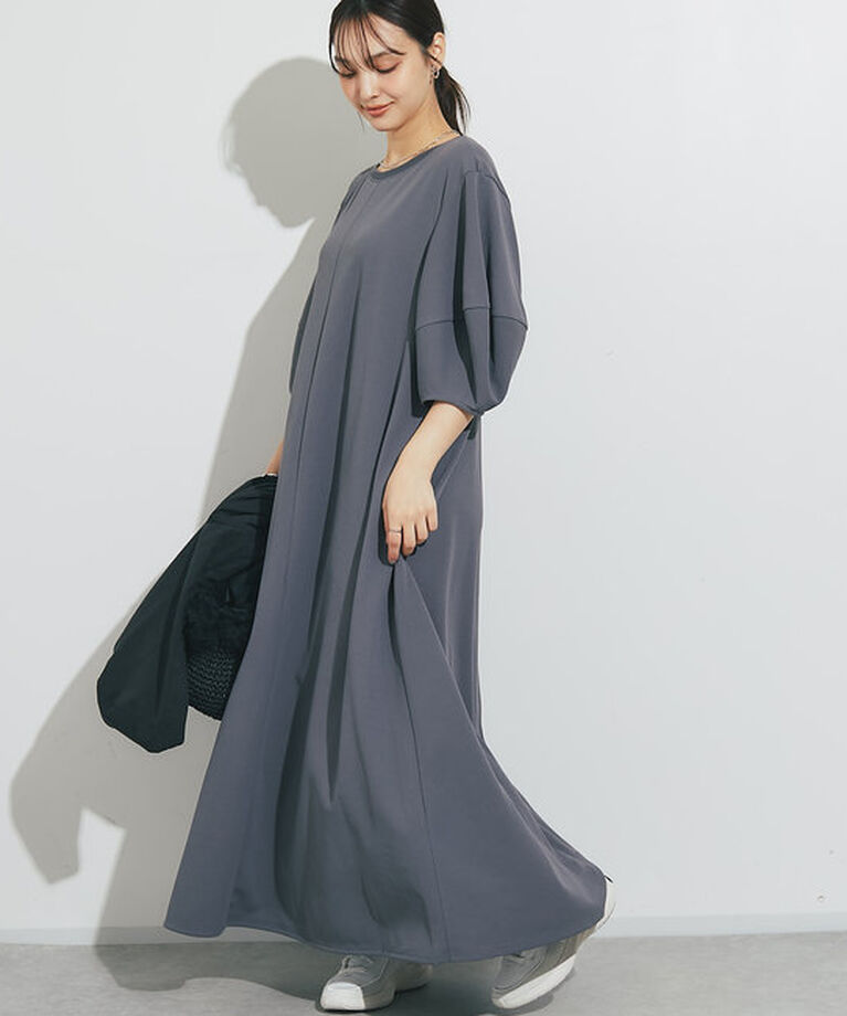  「《低身長サイズあり》バルーン袖カットジョーゼットフレアワンピース」|その他|