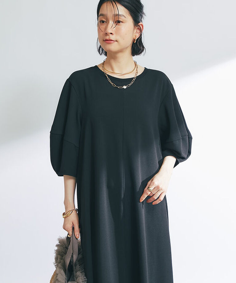  「《低身長サイズあり》バルーン袖カットジョーゼットフレアワンピース」|その他|
