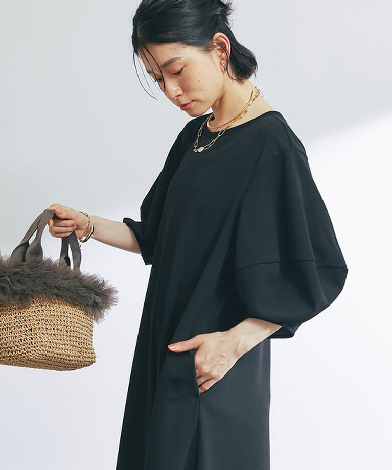  「《低身長サイズあり》バルーン袖カットジョーゼットフレアワンピース」|その他|