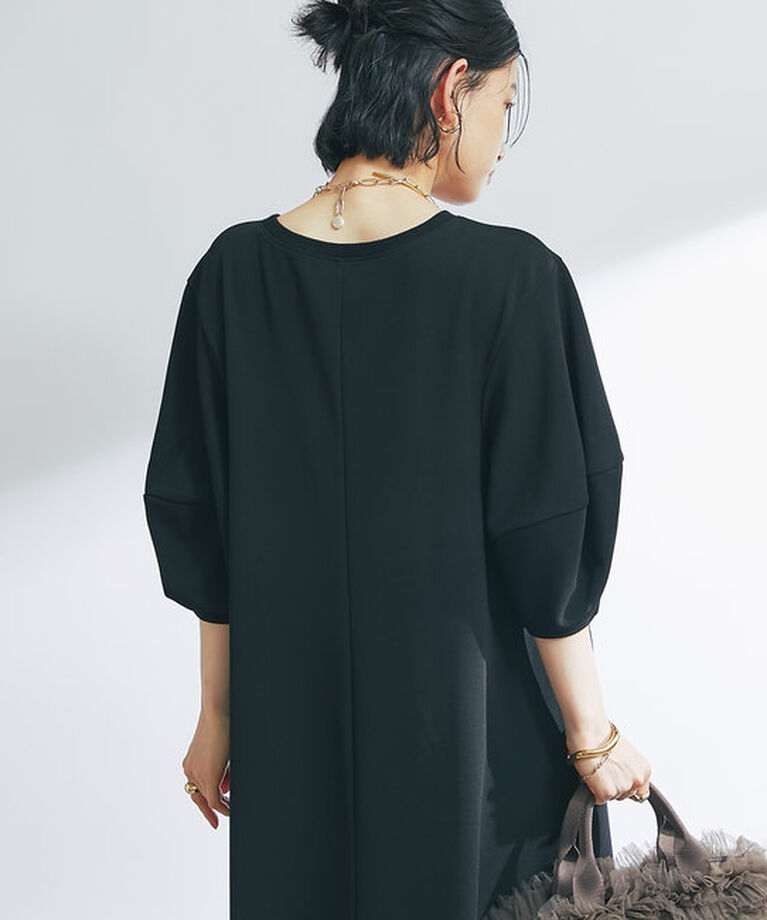  「《低身長サイズあり》バルーン袖カットジョーゼットフレアワンピース」|その他|