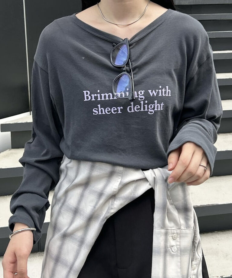  「シアーロゴロングTシャツ」|Tシャツ・カットソー|