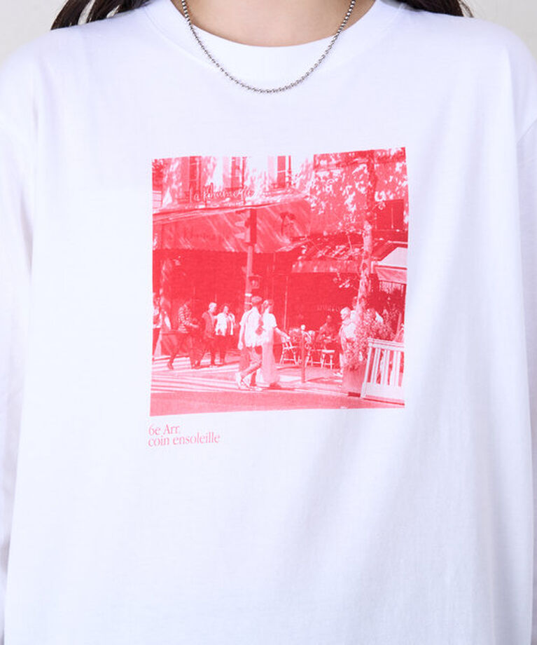  「PARISフォトロングTシャツ」|Tシャツ・カットソー|