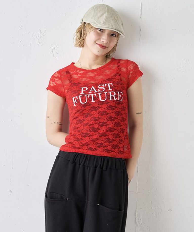  「PAST FUTURE レースTEE」|Tシャツ・カットソー|