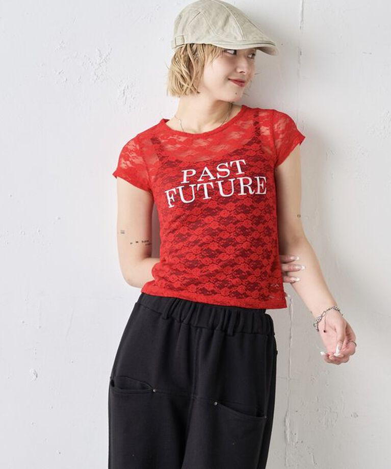  「PAST FUTURE レースTEE」|Tシャツ・カットソー|
