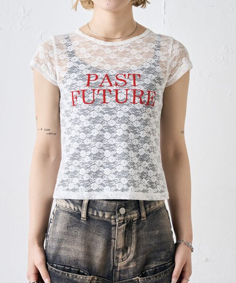  「PAST FUTURE レースTEE」|Tシャツ・カットソー|