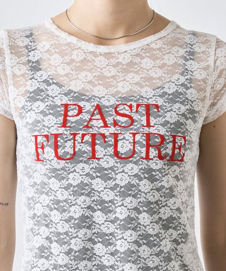  「PAST FUTURE レースTEE」|Tシャツ・カットソー|