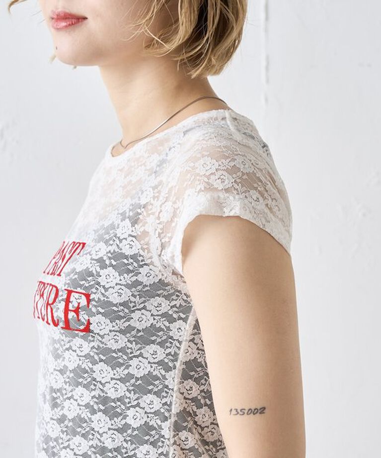  「PAST FUTURE レースTEE」|Tシャツ・カットソー|
