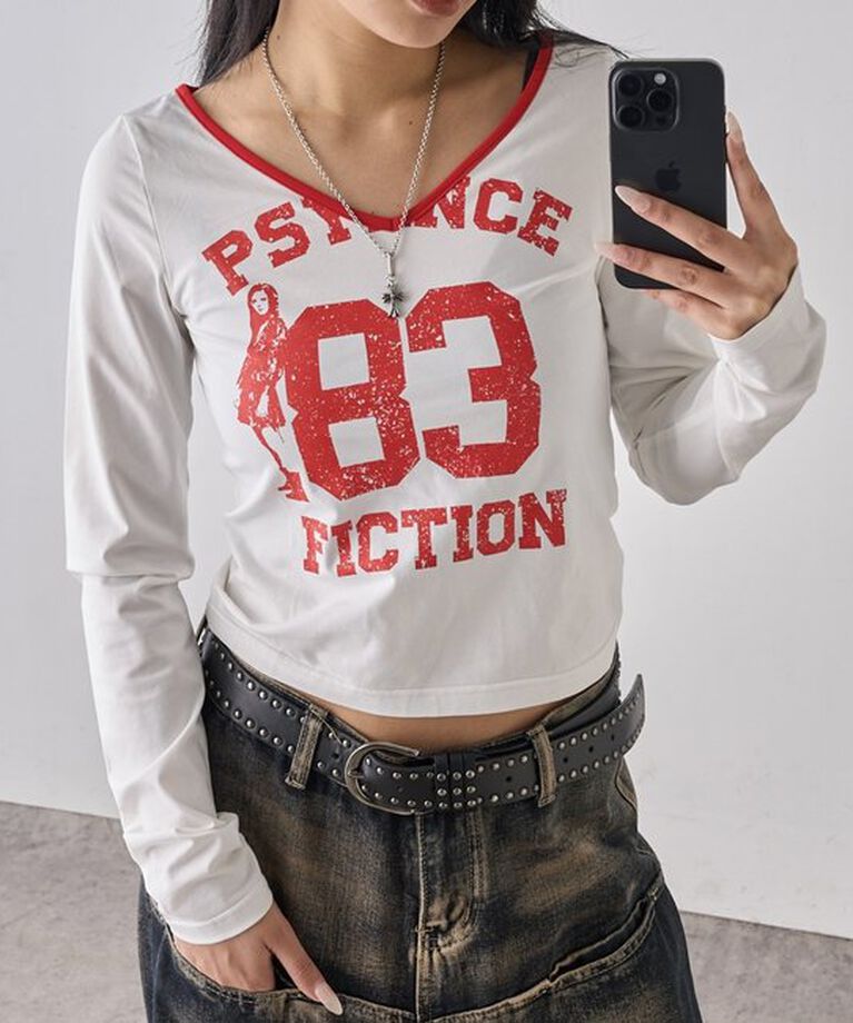  「エリオットVネックロンT」|Tシャツ・カットソー|ホワイト