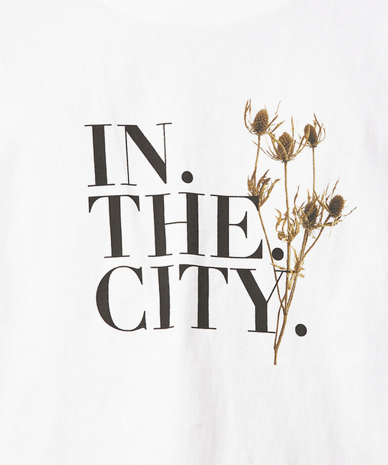 ABAHOUSE「【IN THE CITY】ドライフラワー 半袖 Tシャツ」|Tシャツ・カットソー|