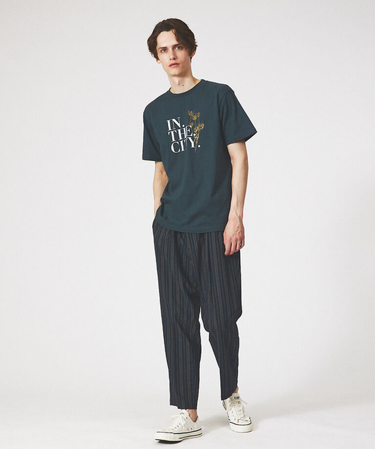 ABAHOUSE「【IN THE CITY】ドライフラワー 半袖 Tシャツ」|Tシャツ・カットソー|