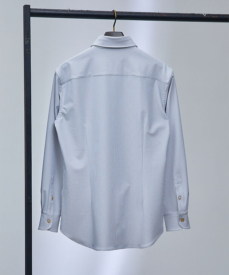 ABAHOUSE「【FLEX SHIRTS / Dry Moment使用】ナロウストライプ シャツ」|シャツ・ブラウス|