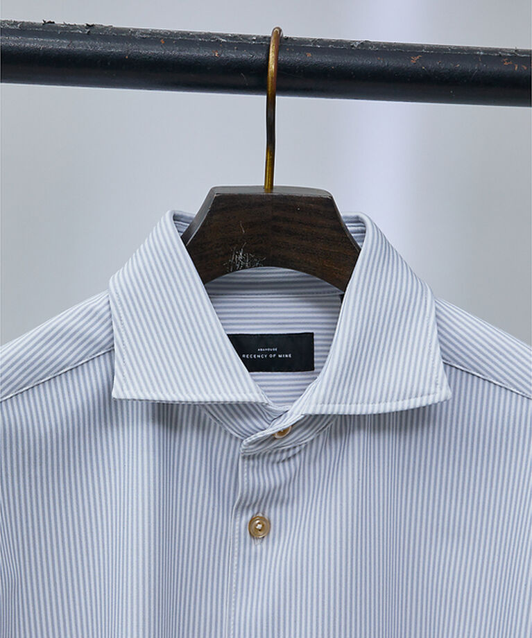 ABAHOUSE「【FLEX SHIRTS / Dry Moment使用】ナロウストライプ シャツ」|シャツ・ブラウス|
