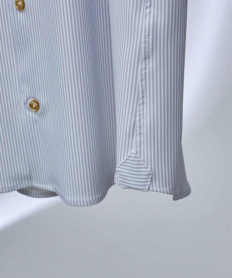 ABAHOUSE「【FLEX SHIRTS / Dry Moment使用】ナロウストライプ シャツ」|シャツ・ブラウス|