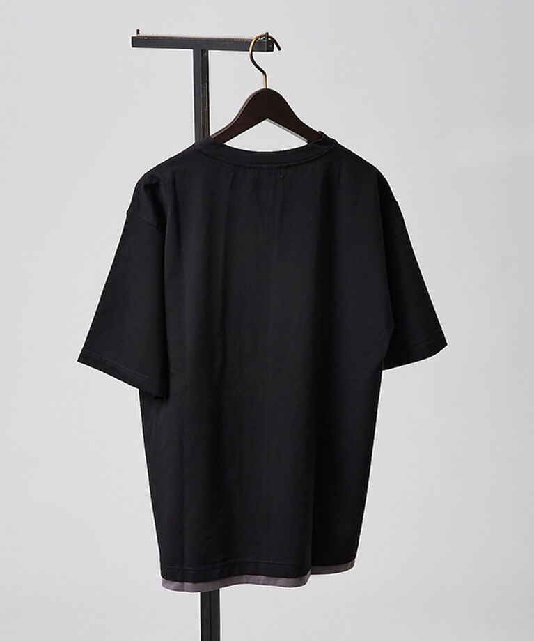 ABAHOUSE「【キーネック】クリアポンチ フェイクレイヤード Tシャツ」|Tシャツ・カットソー|