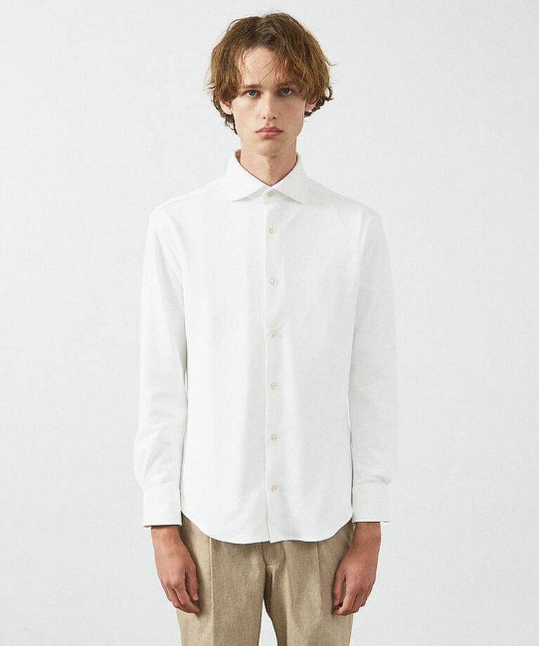 ABAHOUSE「【FLEX SHIRTS】COOLMAX EcoMade ダブルピケ ジャージシ」|シャツ・ブラウス|
