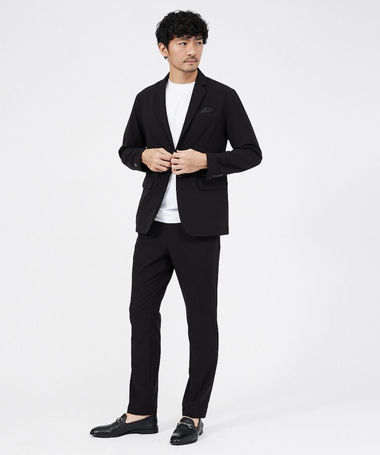 ABAHOUSE「【セットアップ対応】シルキータッチ ウォッシャブル ジャケット」|テーラードジャケット|