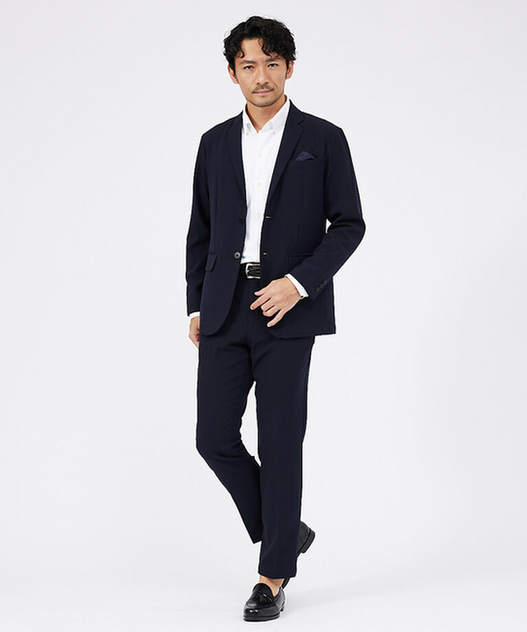 ABAHOUSE「【セットアップ対応】シルキータッチ ウォッシャブル ジャケット」|テーラードジャケット|