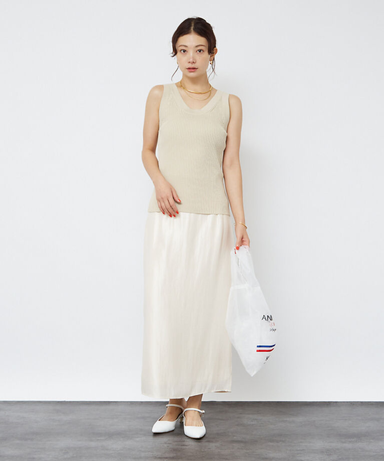 Rouge vif「【3サイズ展開】ソフトグリッターＩラインスカート」|スカート|