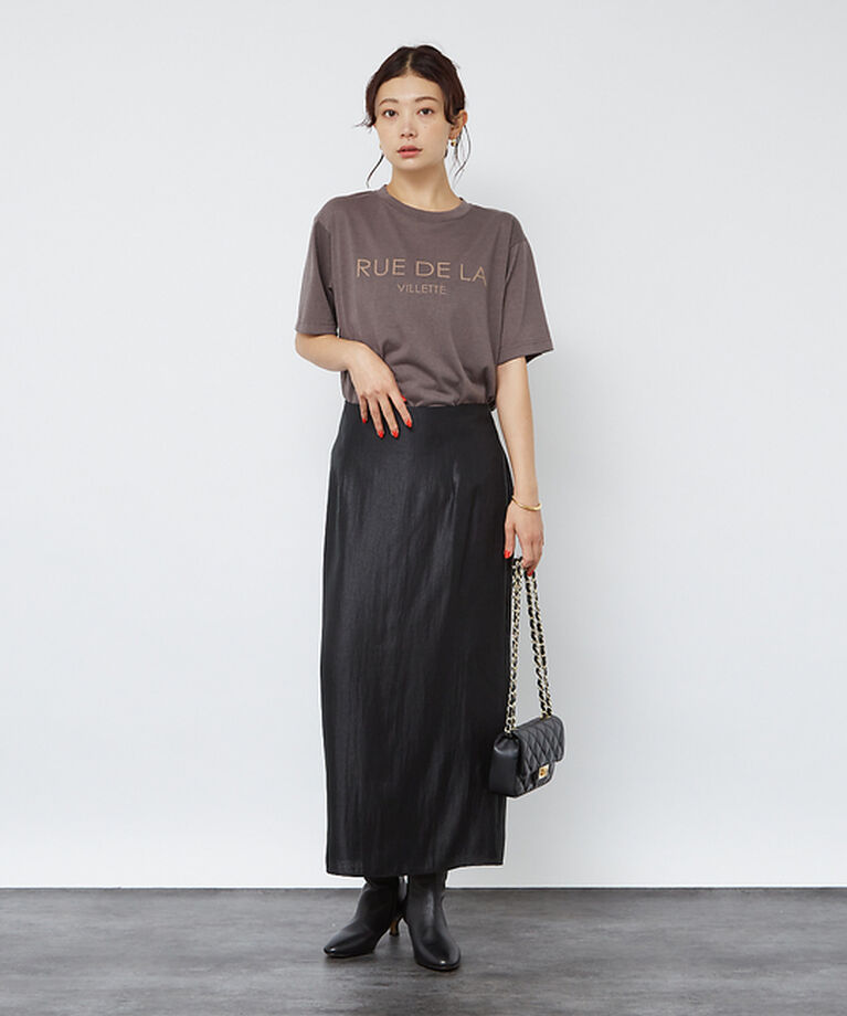 Rouge vif「【3サイズ展開】ソフトグリッターＩラインスカート」|スカート|