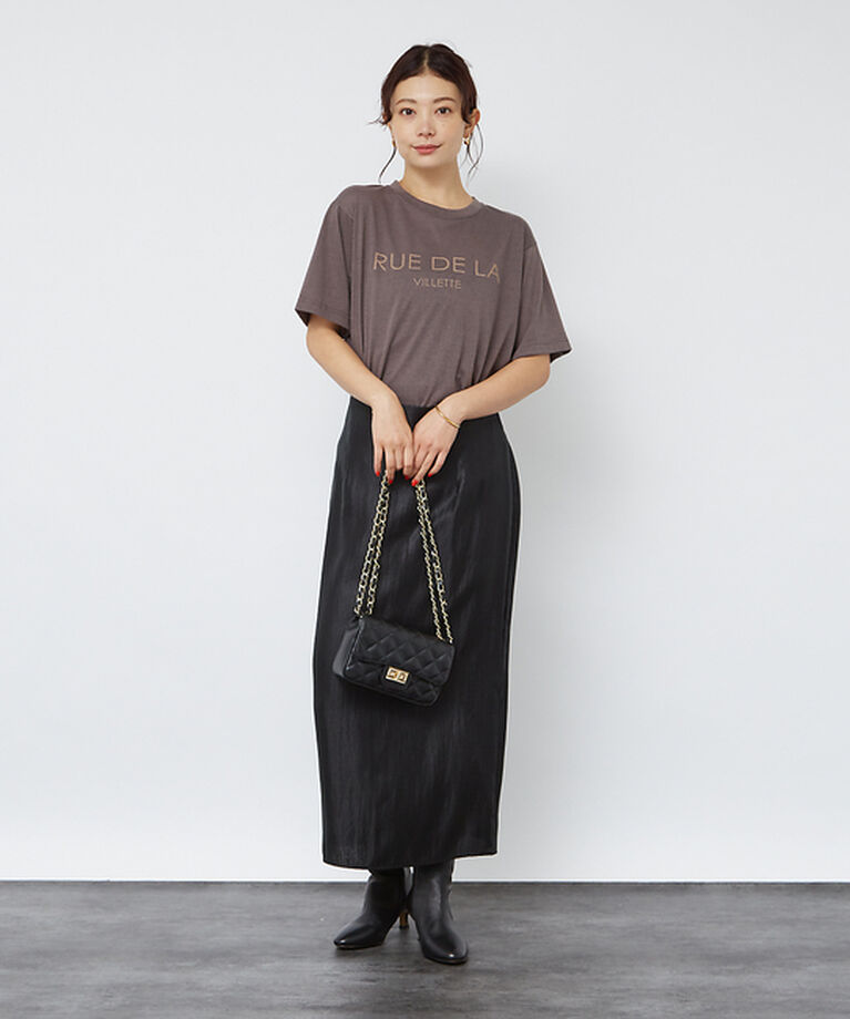 Rouge vif「【3サイズ展開】ソフトグリッターＩラインスカート」|スカート|