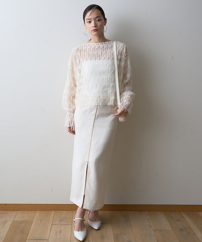 Rouge vif「【一部店舗限定】フロントZIPストレッチハイウエストスカート」|スカート|