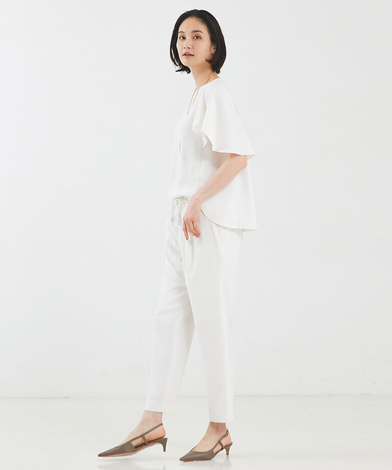qualite「【セットアップ対応】バックサテンジョーゼットパンツ」|その他|
