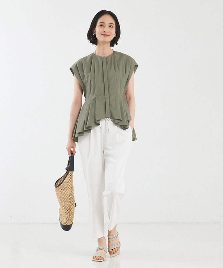 qualite「【セットアップ対応】バックサテンジョーゼットパンツ」|その他|