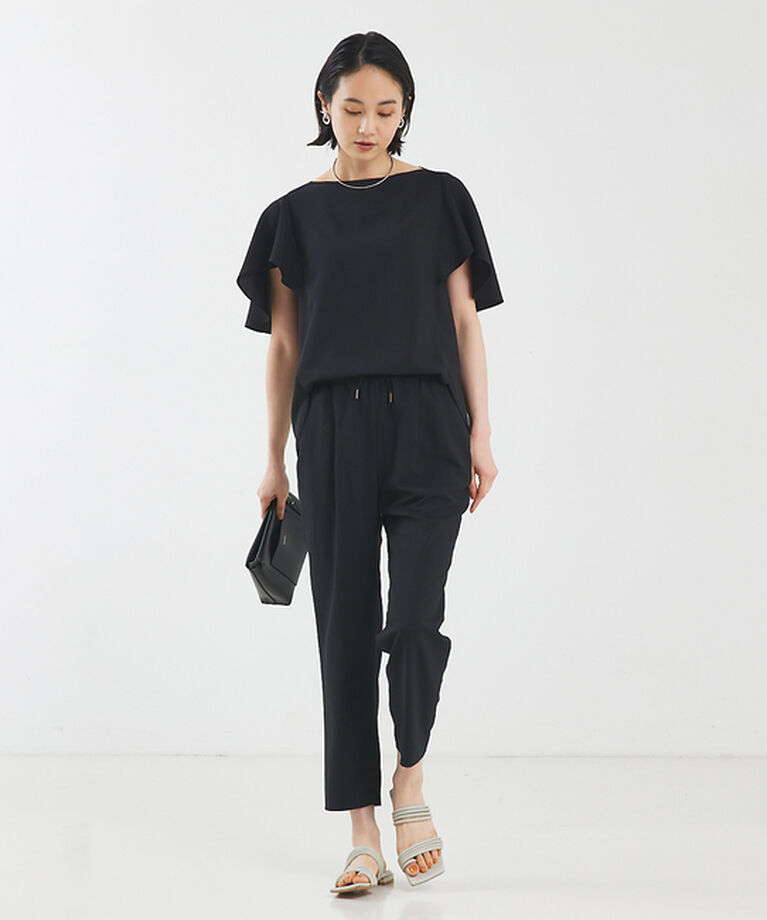 qualite「【セットアップ対応】バックサテンジョーゼットパンツ」|その他|
