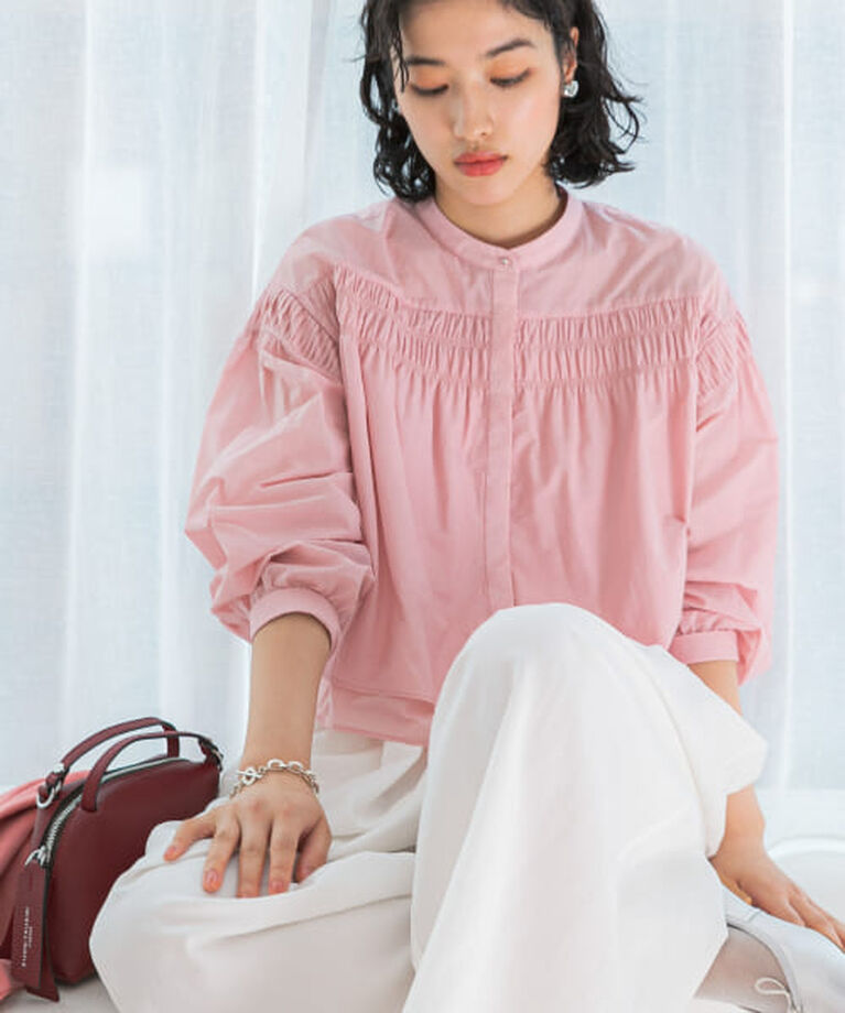 URBAN RESEARCH ROSSO「ROSSO ピンタックショートレイヤードブラウス」|シャツ・ブラウス|PINK