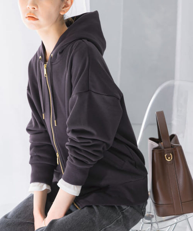 URBAN RESEARCH ROSSO「ROSSO 『WEB限定』オーバーZIPパーカー」|パーカー|D/CHARCOAL