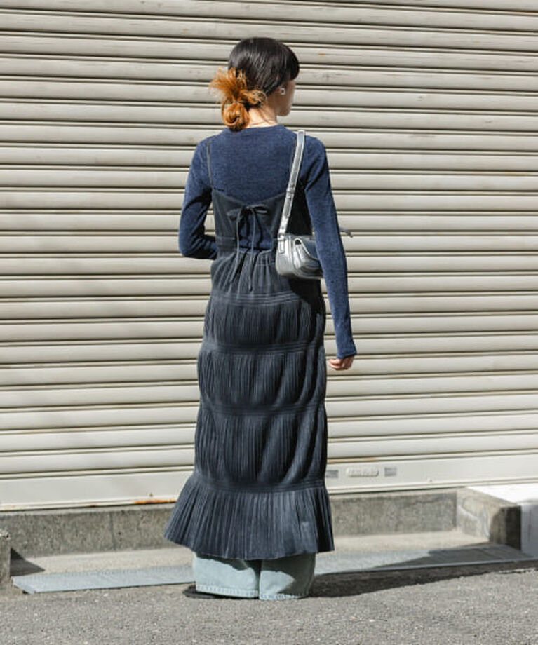  「KBF マジョリカプリーツキャミワンピース」|ワンピース|