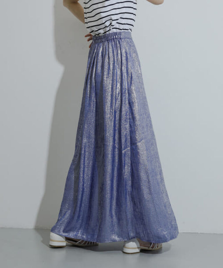 SENSE OF PLACE by URBAN RESEARCH「SENSE OF PLACE ハクプリントフレアスカート」|スカート|BLUE