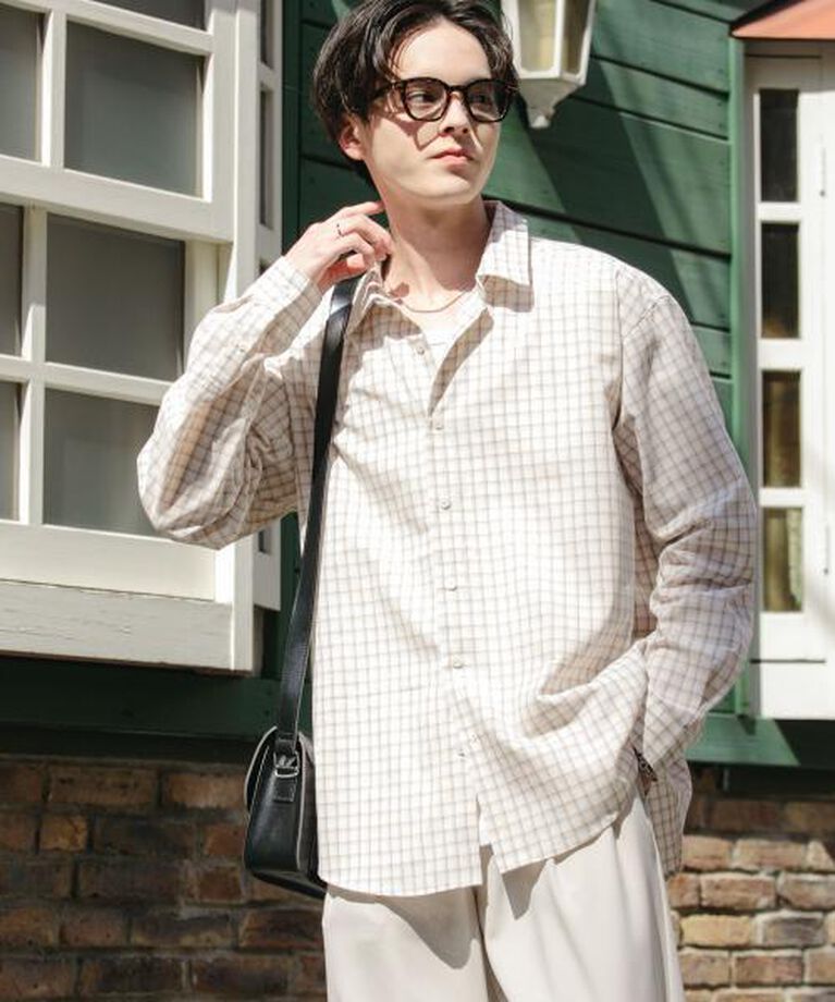 SENSE OF PLACE by URBAN RESEARCH「SENSE OF PLACE 『ユニセックス』グラフチェックルーズシャツ」|シャツ・ブラウス|