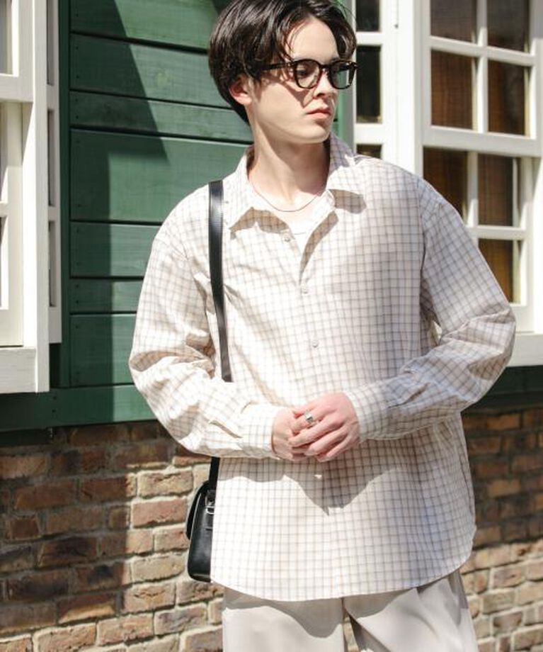 SENSE OF PLACE by URBAN RESEARCH「SENSE OF PLACE 『ユニセックス』グラフチェックルーズシャツ」|シャツ・ブラウス|