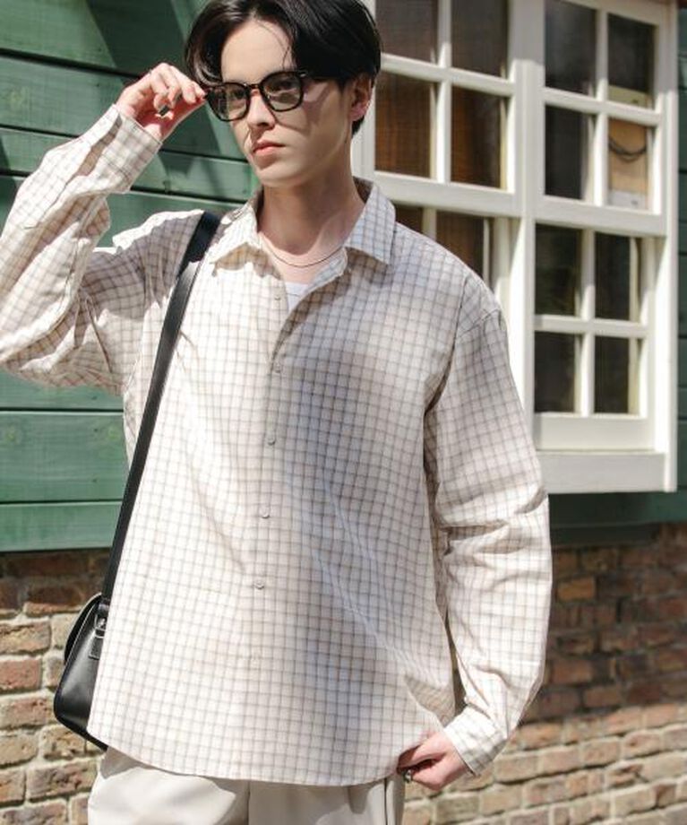 SENSE OF PLACE by URBAN RESEARCH「SENSE OF PLACE 『ユニセックス』グラフチェックルーズシャツ」|シャツ・ブラウス|