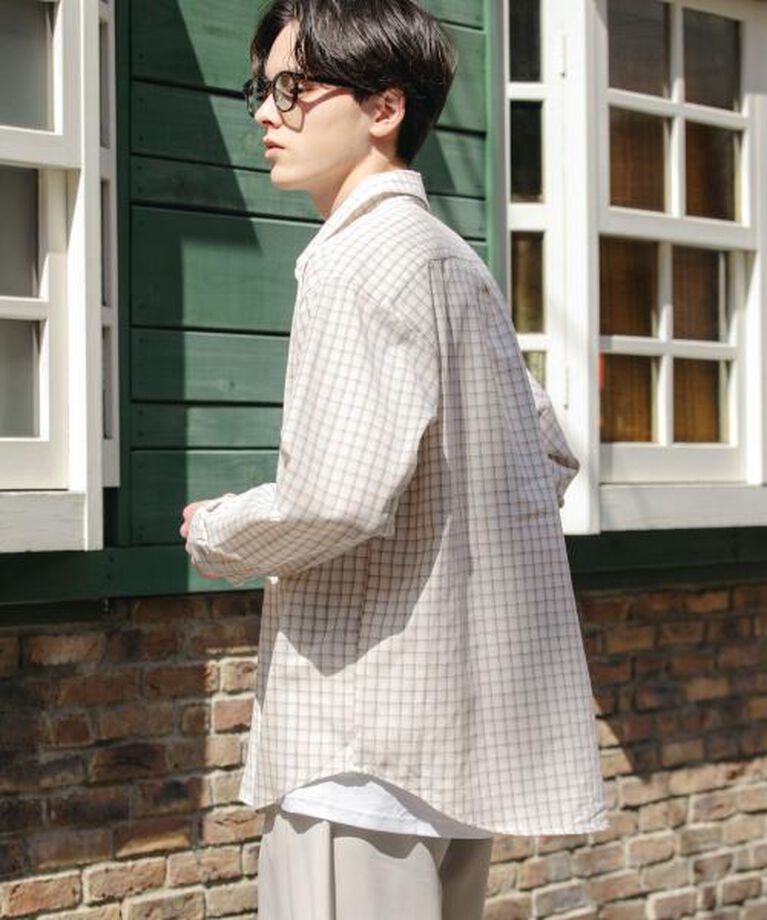 SENSE OF PLACE by URBAN RESEARCH「SENSE OF PLACE 『ユニセックス』グラフチェックルーズシャツ」|シャツ・ブラウス|