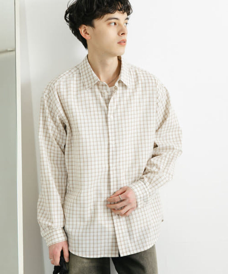 SENSE OF PLACE by URBAN RESEARCH「SENSE OF PLACE 『ユニセックス』グラフチェックルーズシャツ」|シャツ・ブラウス|