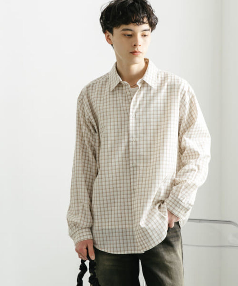 SENSE OF PLACE by URBAN RESEARCH「SENSE OF PLACE 『ユニセックス』グラフチェックルーズシャツ」|シャツ・ブラウス|
