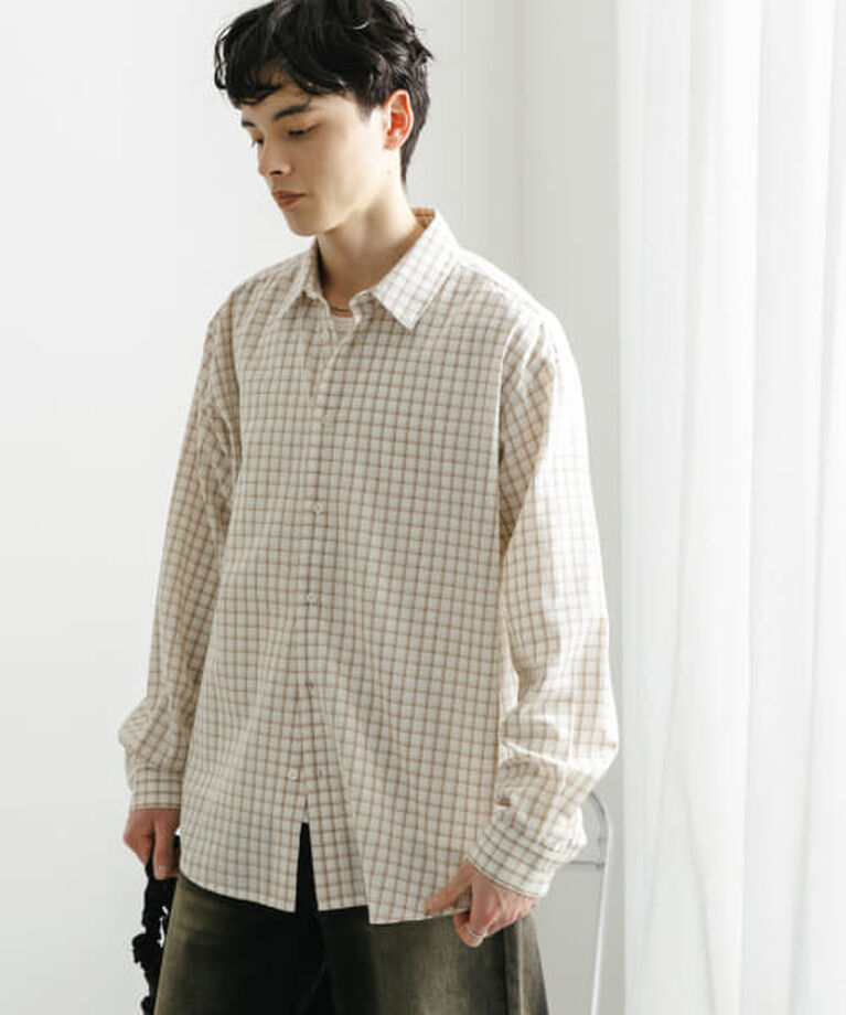 SENSE OF PLACE by URBAN RESEARCH「SENSE OF PLACE 『ユニセックス』グラフチェックルーズシャツ」|シャツ・ブラウス|
