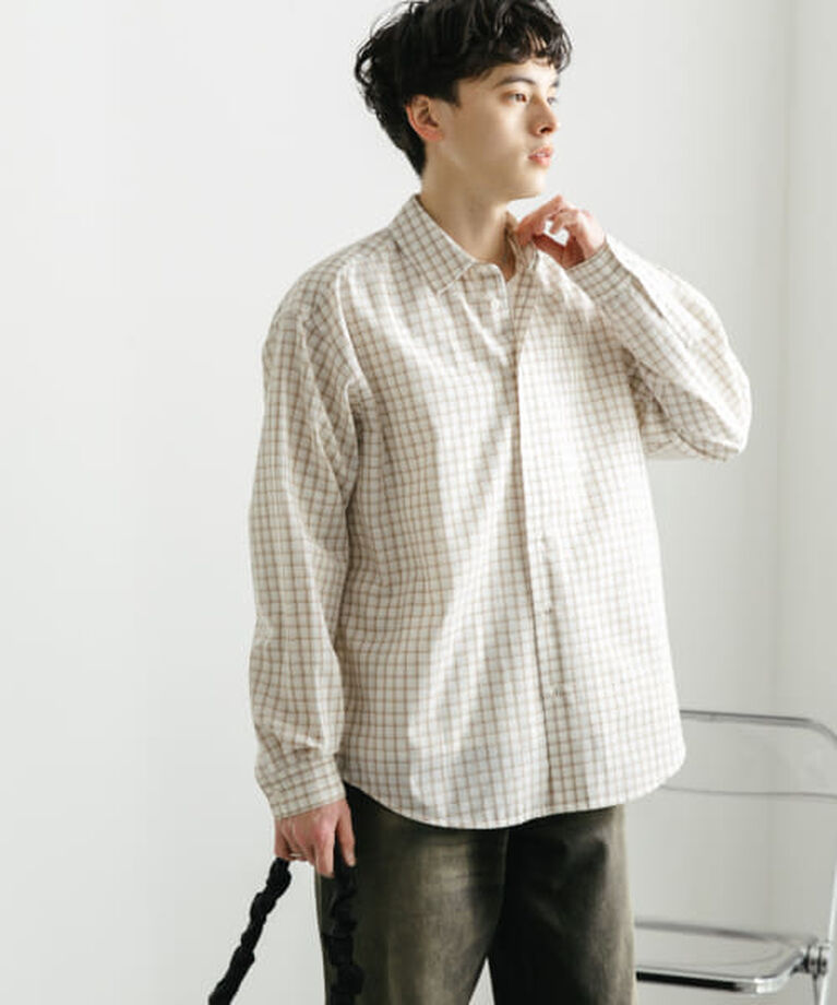 SENSE OF PLACE by URBAN RESEARCH「SENSE OF PLACE 『ユニセックス』グラフチェックルーズシャツ」|シャツ・ブラウス|