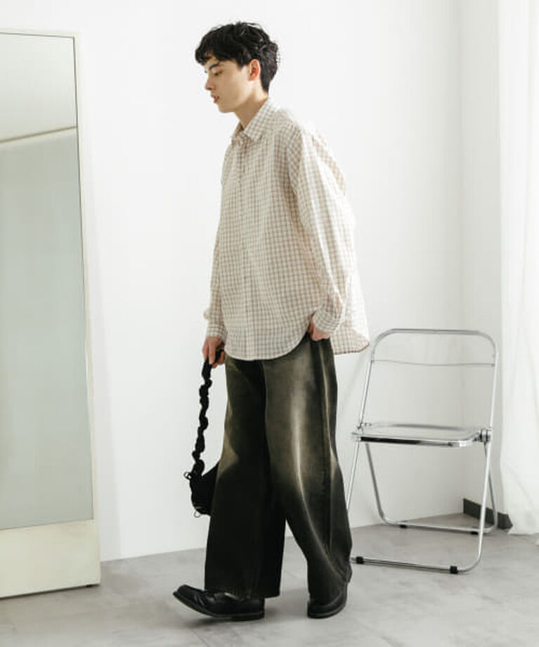 SENSE OF PLACE by URBAN RESEARCH「SENSE OF PLACE 『ユニセックス』グラフチェックルーズシャツ」|シャツ・ブラウス|