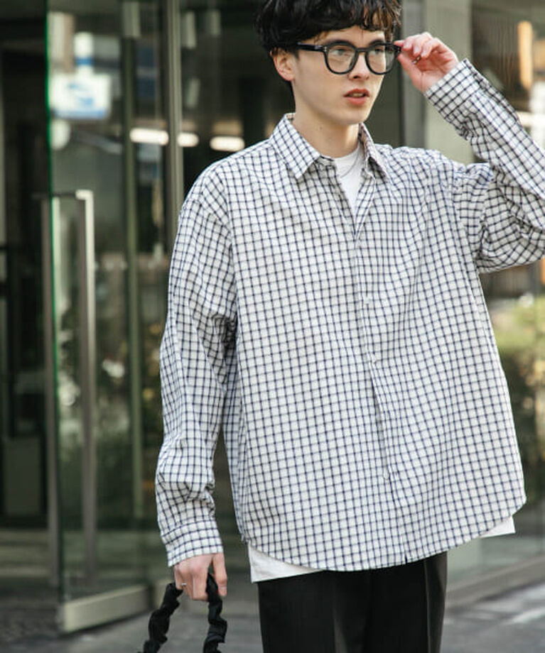 SENSE OF PLACE by URBAN RESEARCH「SENSE OF PLACE 『ユニセックス』グラフチェックルーズシャツ」|シャツ・ブラウス|