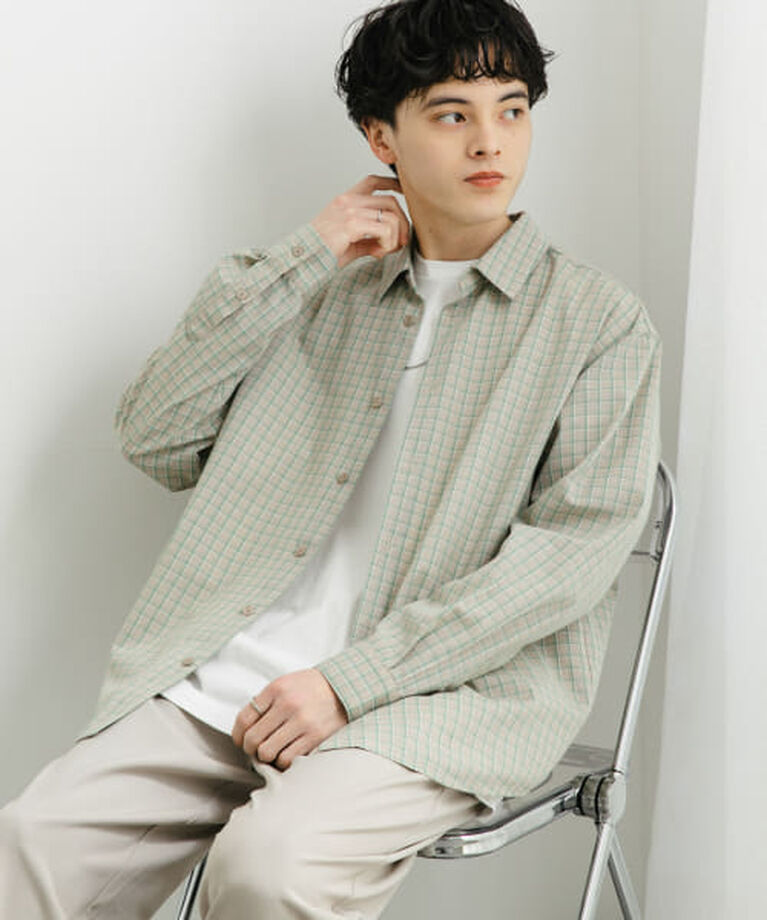 SENSE OF PLACE by URBAN RESEARCH「SENSE OF PLACE 『ユニセックス』グラフチェックルーズシャツ」|シャツ・ブラウス|