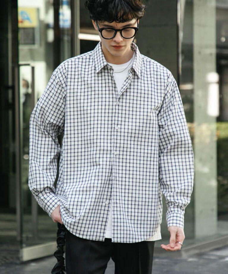SENSE OF PLACE by URBAN RESEARCH「SENSE OF PLACE 『ユニセックス』グラフチェックルーズシャツ」|シャツ・ブラウス|
