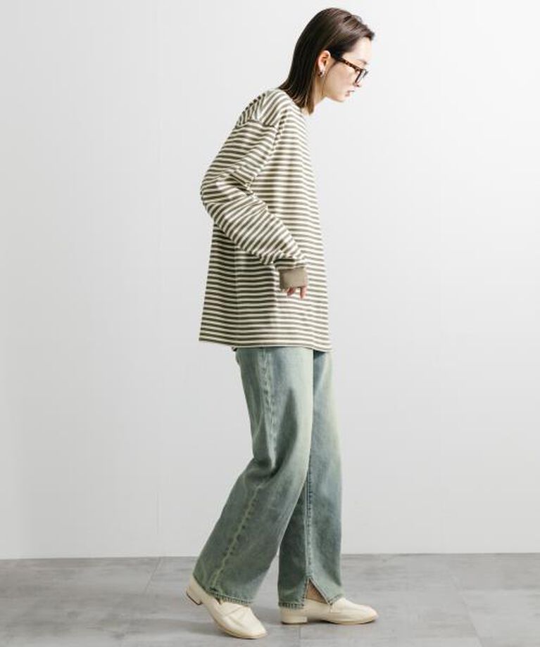 SENSE OF PLACE by URBAN RESEARCH「SENSE OF PLACE ワッフルボーダーロングTシャツ」|Tシャツ・カットソー|