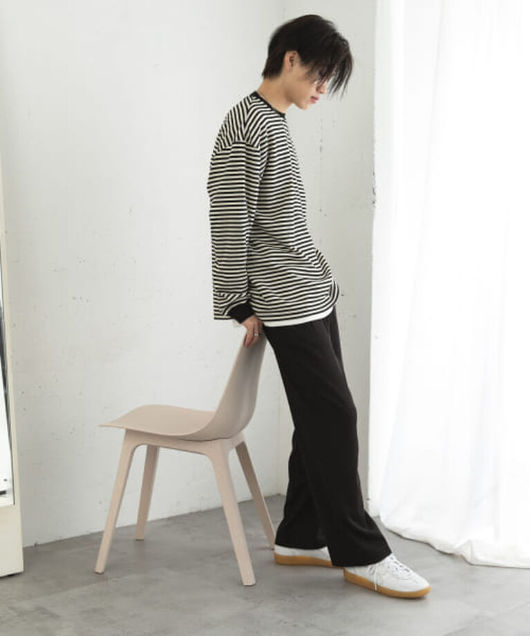 SENSE OF PLACE by URBAN RESEARCH「SENSE OF PLACE ワッフルボーダーロングTシャツ」|Tシャツ・カットソー|