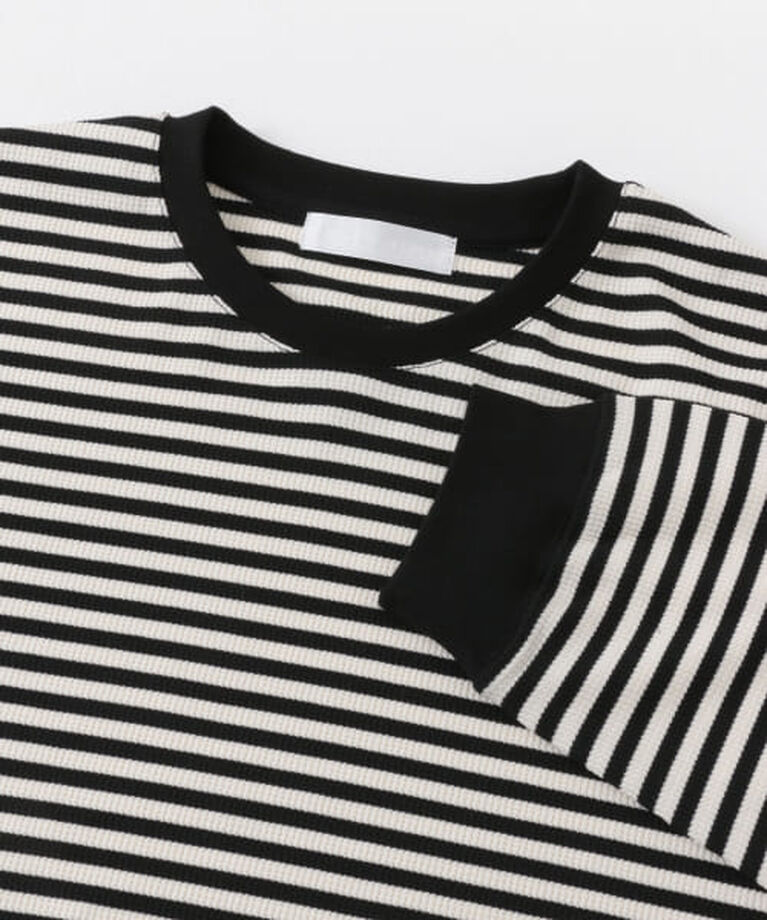 SENSE OF PLACE by URBAN RESEARCH「SENSE OF PLACE ワッフルボーダーロングTシャツ」|Tシャツ・カットソー|