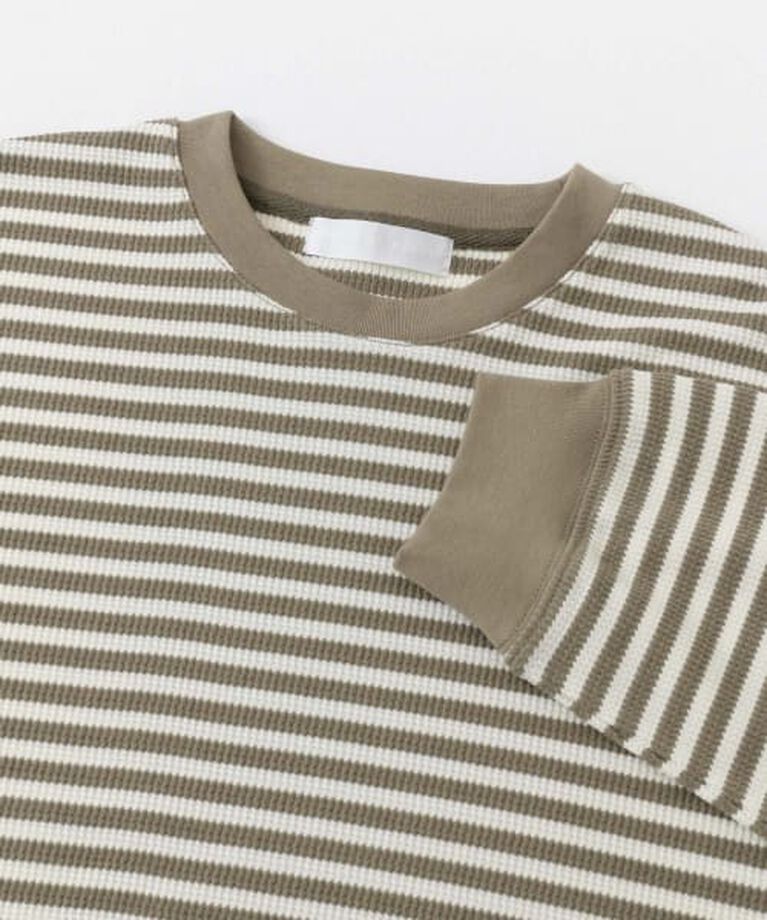 SENSE OF PLACE by URBAN RESEARCH「SENSE OF PLACE ワッフルボーダーロングTシャツ」|Tシャツ・カットソー|