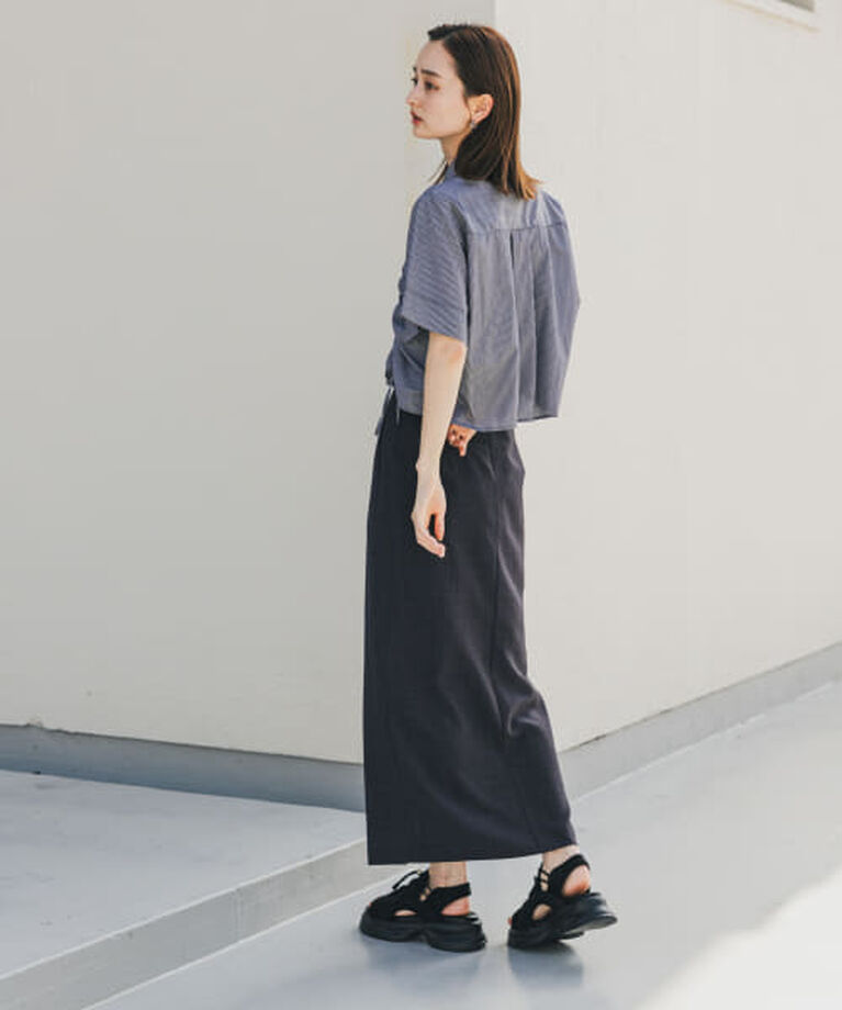 SENSE OF PLACE by URBAN RESEARCH「SENSE OF PLACE 『UR TECH DRYLUXE』リネンライクスリットタイトスカート」|スカート|